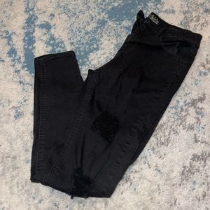 Size 4 black jeans with rips from target